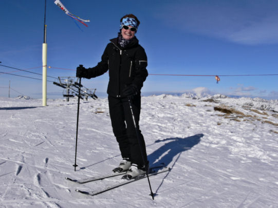 Sarah at Col de La Loze, Courchevel 1850